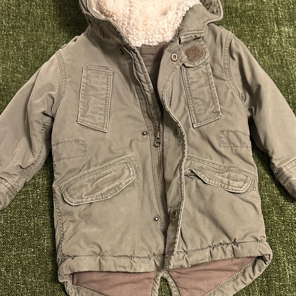GAP Baby Toddler Jacket in Brown and Olive - Picture 3 of 5